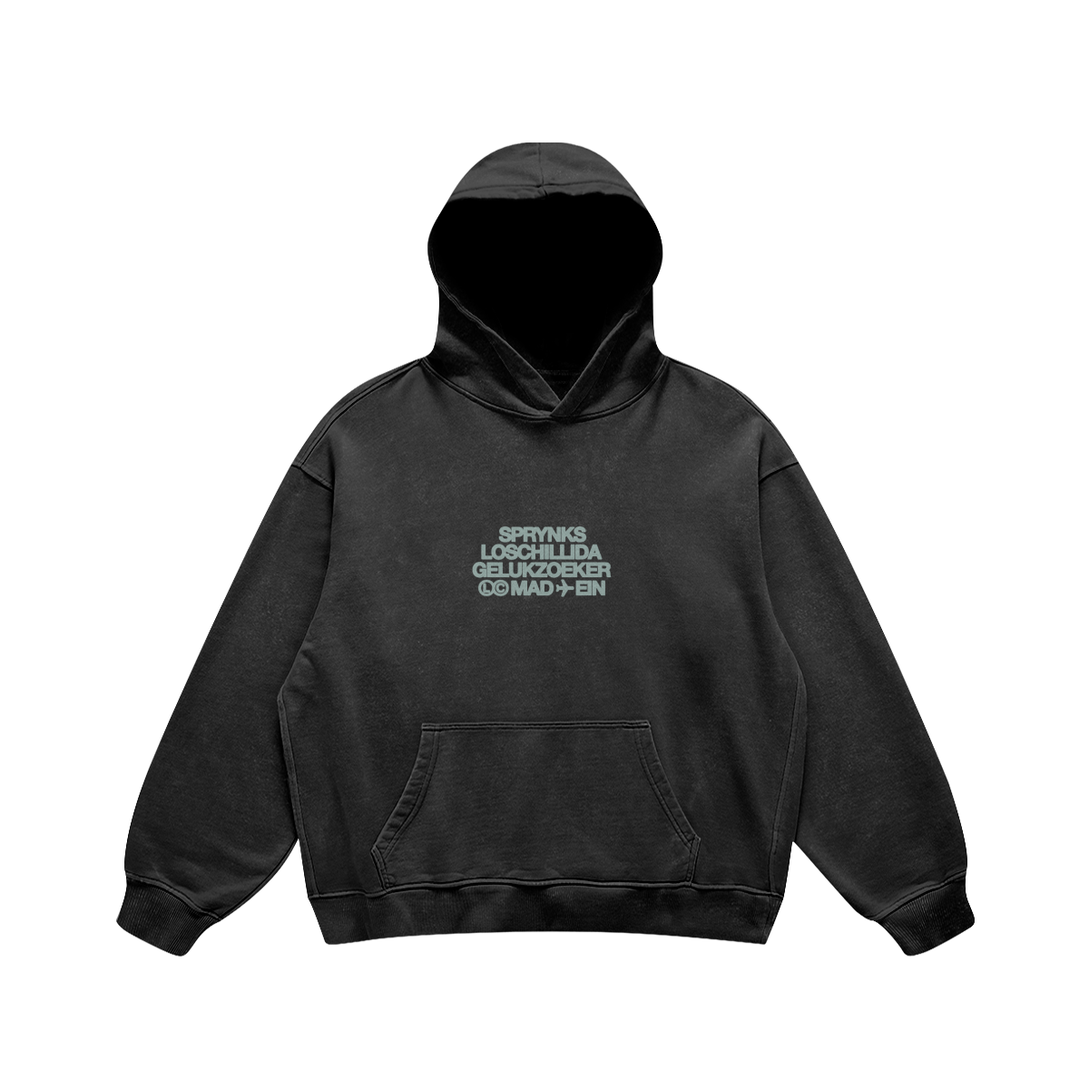 GELUKZOEKER HOODIE FADED BLACK