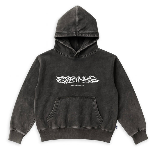 Oversized Washed Black Hoodie – Basics Collection
