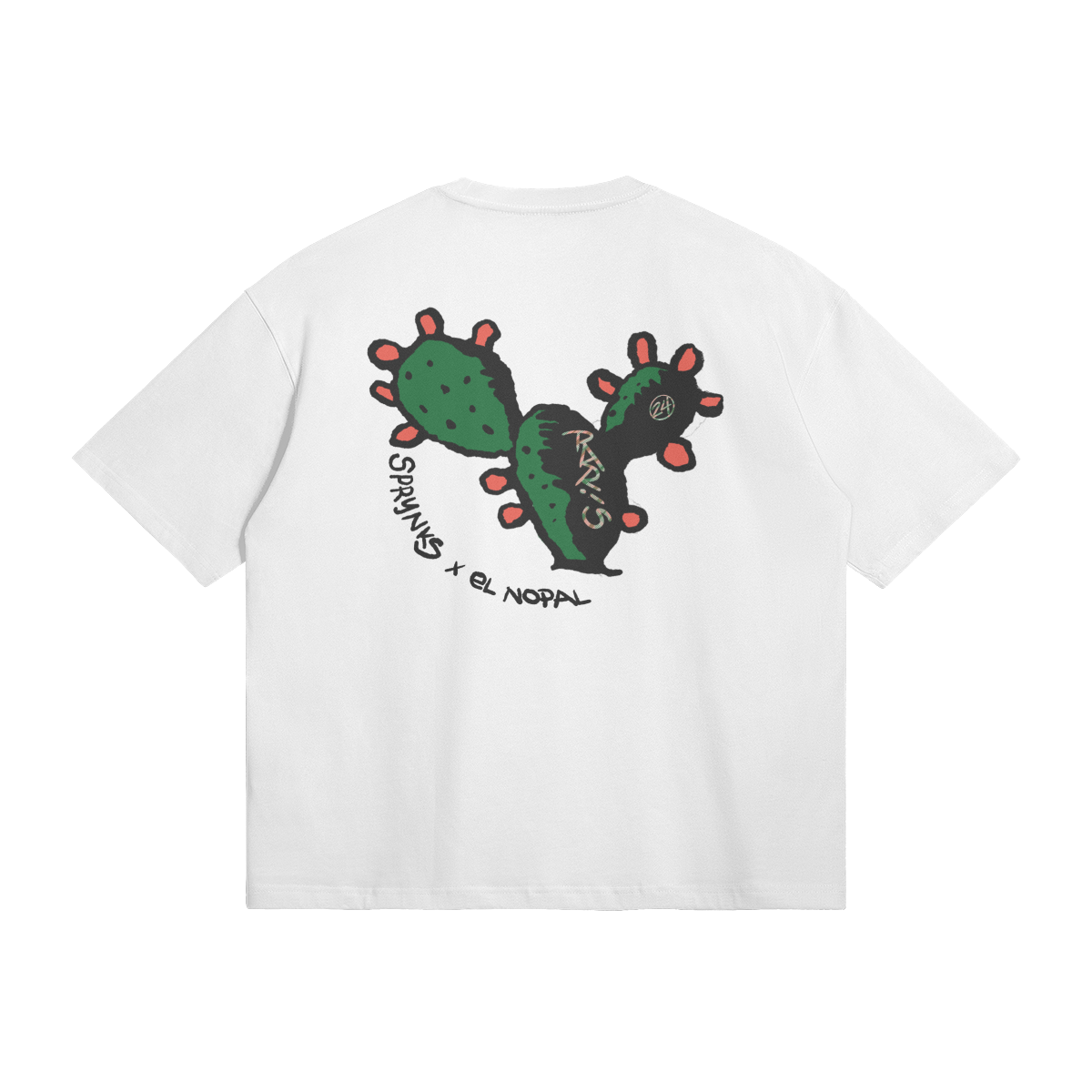 "BOX LOGO TEE", EL NOPAL X SPRYNKS